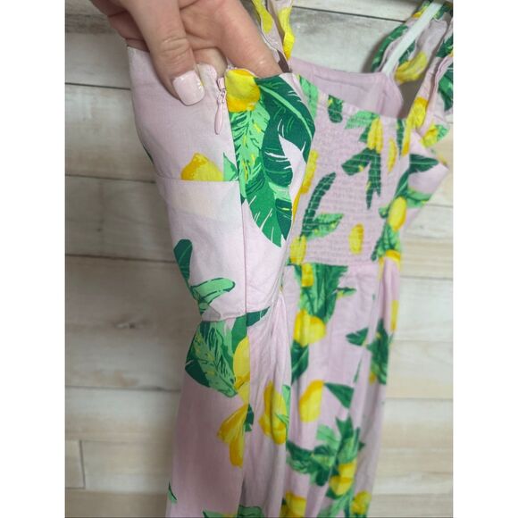 J. Crew Pink Lemon Square Neck MIDI Dress Women’s Size 4 - Picture 10 of 10